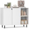 COSTWAY Sideboard, Anrichteschrank mit Fächern, verstellbare Ablagen, 106x38x80cm Bild 5