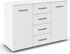 rauch Aditio Box, Kommode, 2-türig, 4 Schubladen, mit Softclose-Funktion, Farbe Weiß, BxHxT 120x81x42cm Bild 3