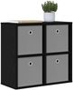 vidaXL Sideboard mit Schubladen Schwarz Eichen-Optik 59,5 x 27 x 57 cm 8000533 Bild 3