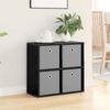 vidaXL Sideboard mit Schubladen Schwarz Eichen-Optik 59,5 x 27 x 57 cm 8000533 Bild 4