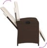 vidaXL 5-tlg. Garten-Essgruppe mit Kissen Braun Poly Rattan 3212551 Bild 5