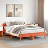 vidaXL Massivholzbett ohne Matratze Wachsbraun 140x200 cm Kiefernholz 842597 Bild 3