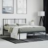 vidaXL Bettgestell mit Kopfteil Metall Schwarz 120x190 cm 352477 Bild 4