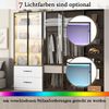 LED-Vitrinenschrank 60×40×160 cm mit gehärtetem Glas, Aluminiumrahmen und Soft-Close-Scharniere, mehrfarbige dimmbare Bild 5