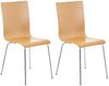 CLP 2er Set Besucherstuhl Pepe mit Holzsitz und Metallgestell,natura Bild 2