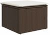 vidaXL Gartenhocker mit Kissen Braun 55x55x37 cm Poly Rattan 366206 Bild 2