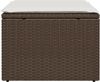 vidaXL Gartenhocker mit Kissen Braun 55x55x37 cm Poly Rattan 366206 Bild 4