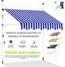 Balkonmarkise Klemmmarkise Markise 150-400cm LED Balkon Orange/Weiß 250x120cm Bild 5
