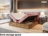 MEBLINI Boxspringbett LOFTY BOX 200x200 cm mit Bettkasten - H3/Rosa Samt Polsterbett - Doppelbett mit Topper & Taschenfederkern-Matratze Bild 5