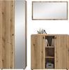 Home affaire Garderoben-Set TATIO, 3-tlg. Garderobenkombination, Breite: 191 cm, Rillenfräsung, (Set, 3-St, Set, best. aus: 1 Spiegel, 1 Garderobenschrank, 1 Schuhkommode), Garderobenkombination, Kombi, Flur-Möbel, Schrank, Spiegel, Kommode Bild 2
