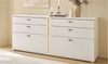 Sideboard Leander / Long Island, Holzwerkstoff, Weiß, Holzfarben, 200 x 86 x 42 cm Bild 4