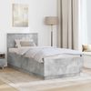 vidaXL Bettrahmen mit Kopfteil Betongrau 90 x 190 cm Holzwerkstoff 3408204 Bild 3