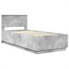 vidaXL Bettrahmen mit Kopfteil Betongrau 90 x 190 cm Holzwerkstoff 3408204 Bild 4