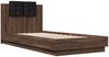 vidaXL Bettgestell mit Kopfteil Braun Eichen-Optik 90x200 cm 3209946 Bild 2
