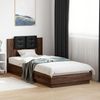 vidaXL Bettgestell mit Kopfteil Braun Eichen-Optik 90x200 cm 3209946 Bild 3