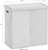 Zweikammer-Wäschekorb, faltbar, 120 l, 63 x 61,5 x 31 cm, ZELLER Bild 3