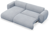 Selsey 'Emia' Ecksofa mit Chenillebezug und Schlaffunktion, Hellblau, links Bild 4