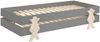 Stapelbett >Moldulo< 2er Set, Lattenrost, grau lackiert - je 203,6x27,5x93,8cm (BxHxT) Bild 5