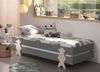 Stapelbett >Moldulo< 2er Set, Lattenrost, grau lackiert - je 203,6x27,5x93,8cm (BxHxT) Bild 2