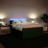 vidaXL Boxspringbett mit Matratze Dunkelgrün 140x190 cm Samt 3290049 Bild 4