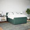 vidaXL Boxspringbett mit Matratze Dunkelgrün 140x190 cm Samt 3290049 Bild 5