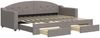 vidaXL Tagesbett Ausziehbar mit Schubladen Taupe 80x200 cm Stoff 3197564 Bild 2
