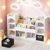 Bilderbuchregal, Kinderbuchregal, mehrstöckiger Kinderschrank, Kinderzimmermöbel, Spielzeugaufbewahrung, Ablageregal, Kinderaufbewahrungsschrank, mit 2 klappbaren Aufbewahrungsboxen, Weiß, 130*30*90cm Bild 2