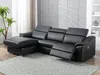 Vente-unique - PEDRERA Sofa Leder Schwarz - B 175 cm x H 100 cm x L 284 cm Bild 3
