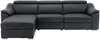 Vente-unique - PEDRERA Sofa Leder Schwarz - B 175 cm x H 100 cm x L 284 cm Bild 4