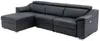 Vente-unique - PEDRERA Sofa Leder Schwarz - B 175 cm x H 100 cm x L 284 cm Bild 5