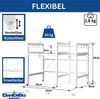 DanDiBo Verstellbares Küchenregal Weiß für Arbeitsplatte Stehend 2 Stufig 40-64 cm Regal Küche 96683 Standregal Bild 2