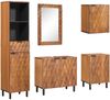 vidaXL Badezimmer Sets 5 pcs Akazie Braun Winish Massivholz Mango 3310039 Bild 2
