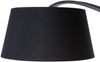 'Benue' Stehlampe Schwarz Metall 188 cm Stoffschirm Marmorfuß langes Kabel mit Schalter Bogenlampe Modernes Design Bild 5