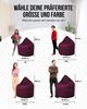 PATCH HOME Sitzsack Tropfenform – XL – Weinrot, bequemer Sitzsack aus Luxus-Polyester-Gewebe, bereits befüllt Bild 3