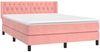 vidaXL Boxspringbett mit Matratze Rosa 140x200 cm Samt 3131146 Bild 3