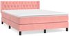 vidaXL Boxspringbett mit Matratze Rosa 140x200 cm Samt 3131146 Bild 2