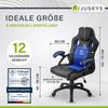 Juskys 'Montreal' Racing Bürostuhl in blau/schwarz, ergonomisch, höhenverstellbar & gepolstert, bis 120 kg Bild 2