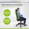 Juskys 'Montreal' Racing Bürostuhl in blau/schwarz, ergonomisch, höhenverstellbar & gepolstert, bis 120 kg Bild 3