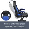 Juskys 'Montreal' Racing Bürostuhl in blau/schwarz, ergonomisch, höhenverstellbar & gepolstert, bis 120 kg Bild 4