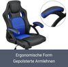 Juskys 'Montreal' Racing Bürostuhl in blau/schwarz, ergonomisch, höhenverstellbar & gepolstert, bis 120 kg Bild 3