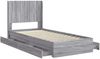 vidaXL Bettgestell mit Stauraum und Kopfteil Grau Sonoma 90x200 cm 3414060 Bild 5