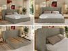 Polsterbett Bett mit Holzlattenrost Schlafzimmer Bett Doppelbett gepolstertes Kopfteil Foam Matratze - EMORA CLASSIC - 140x200 cm - Grau Strukture - MIRO LUX Bild 2