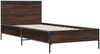 vidaXL Bettgestell Braun Eichen-Optik 100x200 cm Holzwerkstoff Metall 845526 Bild 3