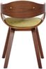 2er Set Stühle LONDON Stoff - 73x49x46cm, Walnuss/Hellgrün Stoff Holz Gestell Konferenzstuhl Wartezimmerstuhl Bild 5