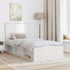 vidaXL Bettrahmen mit Kopfteil Weiß 75 x 190 cm Massives Kiefernholz 3409417 Bild 3