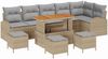 vidaXL Garten-Sofa-Set mit Kissen mit Kissen 10 pcs Beige und Hellgrau 3364372 Bild 2