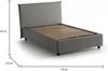 Dmora Doppelbett Anissa, Bettkasten mit Stoffbezug, 100 % Made in Italy, Öffnung vorne, geeignet für Matratzen 120 x 200 cm, grau Bild 3