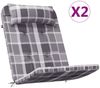 vidaXL Adirondack-Auflagen 2 Stk. Grau Karomuster Oxford-Gewebe 361844 Bild 2