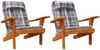 vidaXL Adirondack-Auflagen 2 Stk. Grau Karomuster Oxford-Gewebe 361844 Bild 4