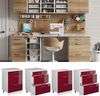 Unterschrank R-Line Bordeaux Hochglanz 60 cm mit Schubladen, ohne Arbeitsplatte Vicco Bild 2
